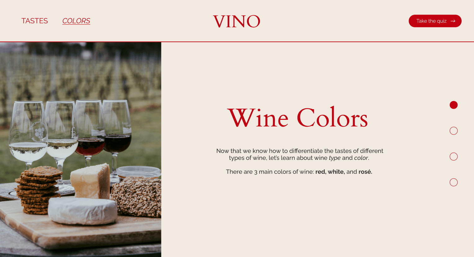 VINO wine color guide